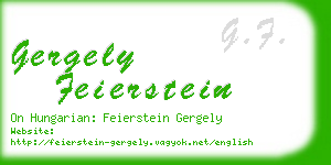 gergely feierstein business card